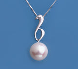 Sterling Silver Pendant with 9.5-10mm Round Shape Freshwater Pearl - Wing Wo Hing Jewelry Group - Pearl Jewelry Manufacturer