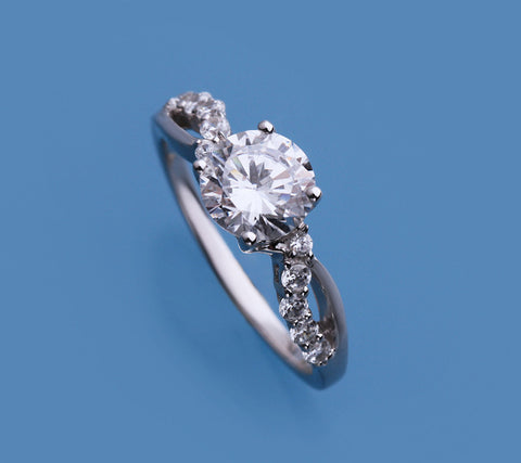 Sterling Silver Ring with Cubic Zirconia