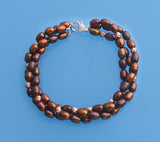 Sterling Silver Bracelet with 4-5mm Oval Shape Freshwater Pearl - Wing Wo Hing Jewelry Group - Pearl Jewelry Manufacturer