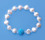 8.5-9mm Baroque Shape Freshwater Pearl Bracelet and Coral Ball - Wing Wo Hing Jewelry Group - Pearl Jewelry Manufacturer - 2