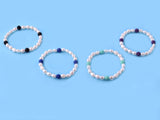 6.5-7mm Oval Shape Freshwater Pearl Bracelet and Coral Ball