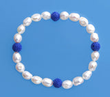 6.5-7mm Oval Shape Freshwater Pearl Bracelet and Coral Ball - Wing Wo Hing Jewelry Group - Pearl Jewelry Manufacturer - 5