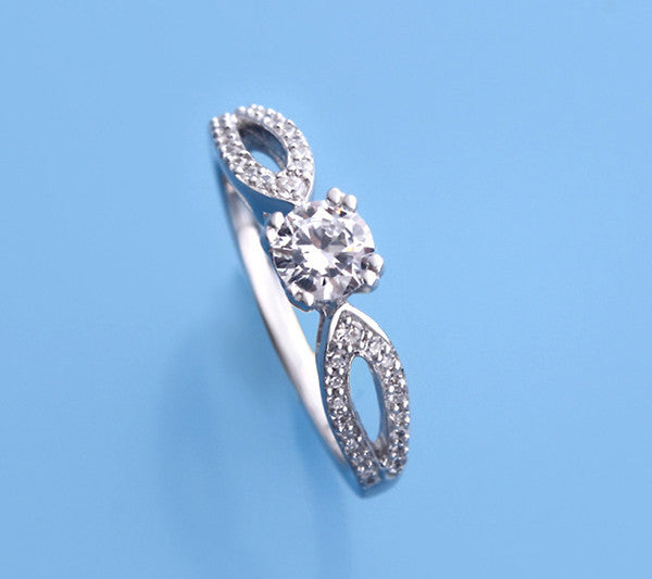 Sterling Silver Ring with Cubic Zirconia - Wing Wo Hing Jewelry Group - Pearl Jewelry Manufacturer