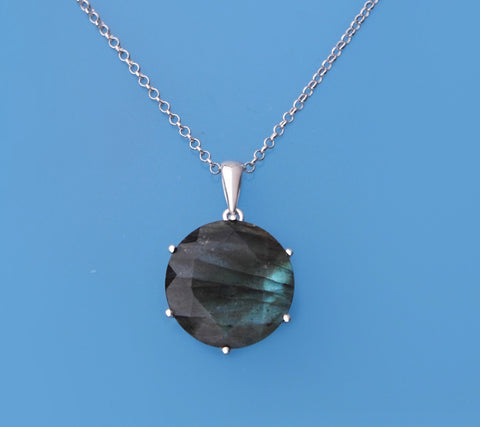 Sterling Silver Pendant with Spectrolite