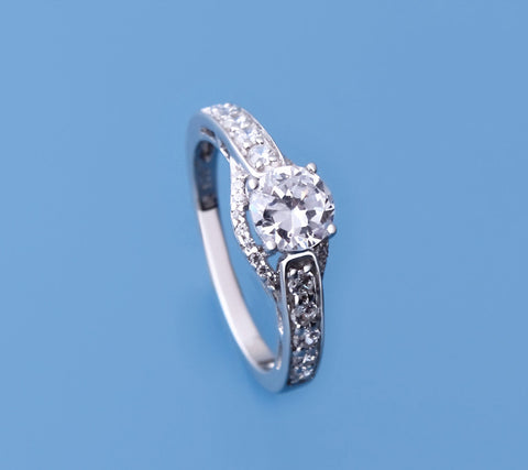 Sterling Silver Ring with Cubic Zirconia