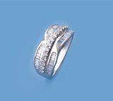 Sterling Silver Ring with Cubic Zirconia - Wing Wo Hing Jewelry Group - Pearl Jewelry Manufacturer