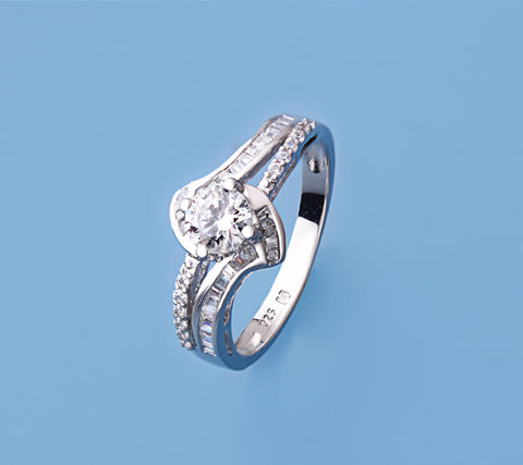 Sterling Silver Ring with Cubic Zirconia