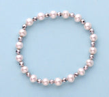 6-6.5mm Potato Shape Freshwater Pearl Bracelet with Hematite - Wing Wo Hing Jewelry Group - Pearl Jewelry Manufacturer