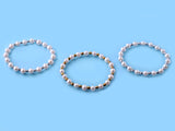 6-6.5mm Potato Shape Freshwater Pearl Bracelet with Hematite