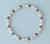 6-6.5mm Potato Shape Freshwater Pearl Bracelet with Hematite - Wing Wo Hing Jewelry Group - Pearl Jewelry Manufacturer