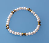 6-6.5mm Centre-Drilled Freshwater Pearl Bracelet with Hematite - Wing Wo Hing Jewelry Group - Pearl Jewelry Manufacturer