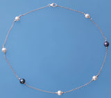 Sterling Silver Necklace with Potato Shape Freshwater Pearl - Wing Wo Hing Jewelry Group - Pearl Jewelry Manufacturer