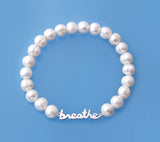 Sterling Silver Bracelet with 7-8mm Ringed Shape Freshwater Pearl - Wing Wo Hing Jewelry Group - Pearl Jewelry Manufacturer