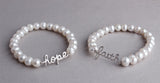 Sterling Silver Bracelet with 7-8mm Ringed Shape Freshwater Pearl