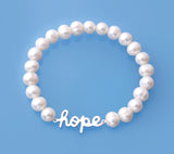 Sterling Silver Bracelet with 7-8mm Ringed Shape Freshwater Pearl - Wing Wo Hing Jewelry Group - Pearl Jewelry Manufacturer