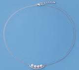 Sterling Silver Pendant with 5.5-6mm Round Shape Freshwater Pearl and Cubic Zirconia - Wing Wo Hing Jewelry Group - Pearl Jewelry Manufacturer