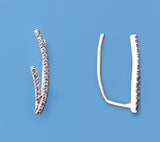 Sterling Silver Earrings with Cubic Zirconia - Wing Wo Hing Jewelry Group - Pearl Jewelry Manufacturer