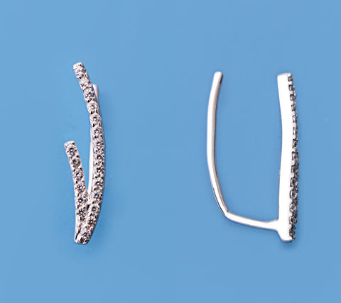 Sterling Silver Earrings with Cubic Zirconia