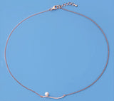 Rose Gold Plated Silver Pendant with 5.5-6mm Round Shape Freshwater Pearl and Cubic Zirconia - Wing Wo Hing Jewelry Group - Pearl Jewelry Manufacturer
