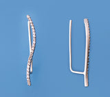 Sterling Silver Earrings with Cubic Zirconia - Wing Wo Hing Jewelry Group - Pearl Jewelry Manufacturer