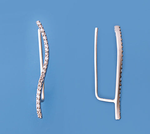 Sterling Silver Earrings with Cubic Zirconia