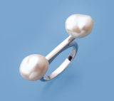Sterling Silver Ring with 9-10mm Baroque Shape Freshwater Pearl - Wing Wo Hing Jewelry Group - Pearl Jewelry Manufacturer