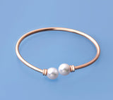 Rose Gold Plated Silver with 8.5-9mm Round Shape Freshwater Pearl - Wing Wo Hing Jewelry Group - Pearl Jewelry Manufacturer