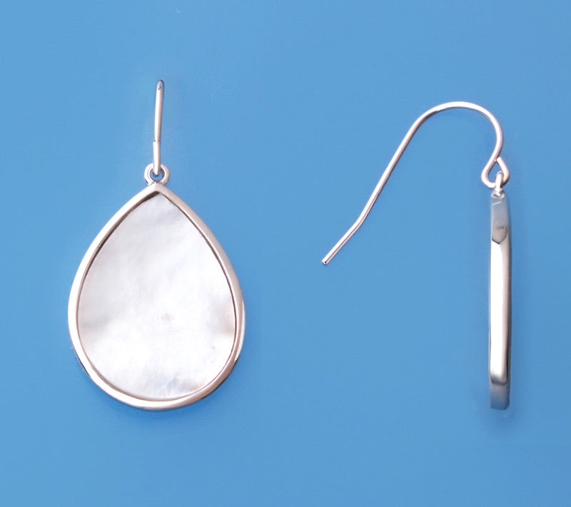 Sterling Silver Earrings with Mother of Pearl - Wing Wo Hing Jewelry Group - Pearl Jewelry Manufacturer - 1