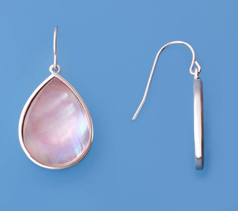Sterling Silver Earrings with Mother of Pearl