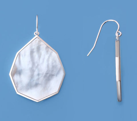 Sterling Silver Earrings with Mother of Pearl