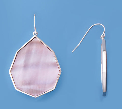 Sterling Silver Earrings with Mother of Pearl
