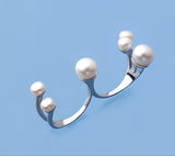 Sterling Silver Ring with Button Shape Freshwater Pearl - Wing Wo Hing Jewelry Group - Pearl Jewelry Manufacturer