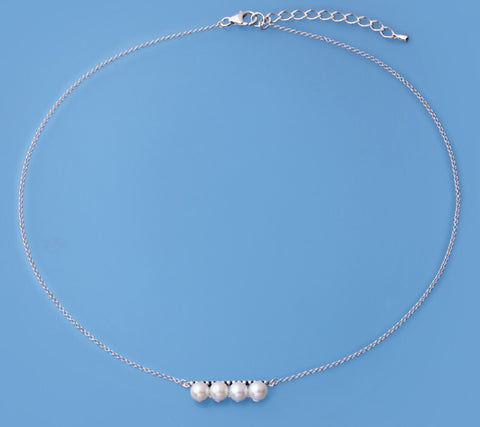Sterling Silver Pendant with 6-6.5mm Round Shape Freshwater Pearl