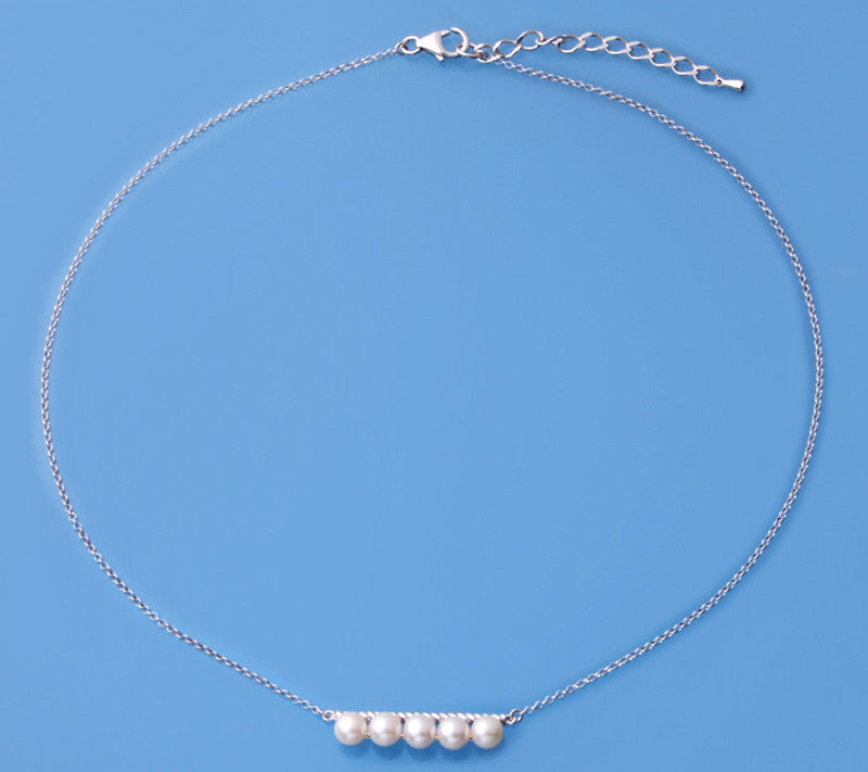 Sterling Silver Pendant with 5.5-6mm Round Shape Freshwater Pearl - Wing Wo Hing Jewelry Group - Pearl Jewelry Manufacturer