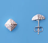 Sterling Silver Earrings with Cubic Zirconia - Wing Wo Hing Jewelry Group - Pearl Jewelry Manufacturer