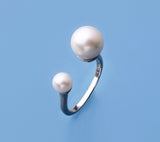 Sterling Silver Ring with Round Shape Freshwater Pearl - Wing Wo Hing Jewelry Group - Pearl Jewelry Manufacturer