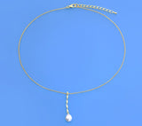 Gold Plated Silver Pendant with 8-8.5mm Drop Shape Freshwater Pearl - Wing Wo Hing Jewelry Group - Pearl Jewelry Manufacturer
