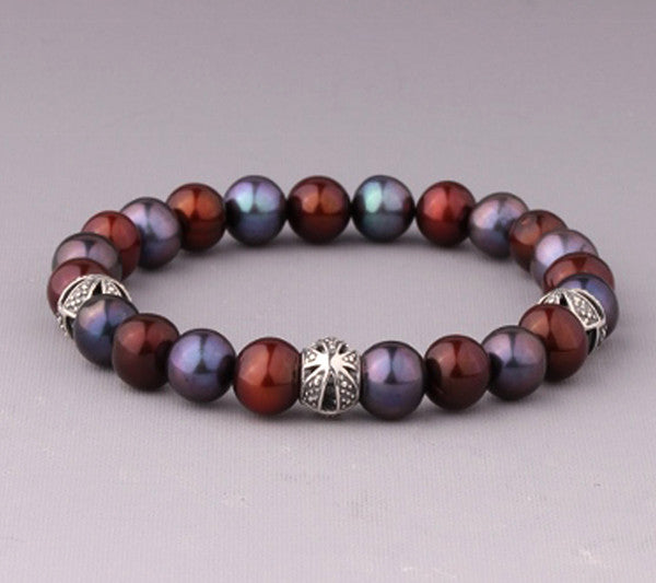 Sterling Silver Bracelet with 7.5-8mm Potato Shape Freshwater Pearl - Wing Wo Hing Jewelry Group - Pearl Jewelry Manufacturer