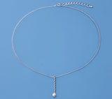 Sterling Silver Pendant with 5.5-6mm Round Shape Freshwater Pearl - Wing Wo Hing Jewelry Group - Pearl Jewelry Manufacturer