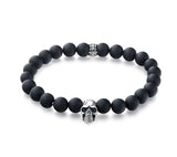 Sterling Silver Bracelet with Black Agate - Wing Wo Hing Jewelry Group - Pearl Jewelry Manufacturer - 1