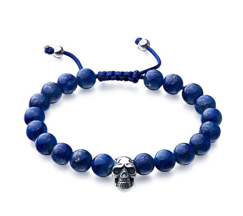 Sterling Silver Bracelet with Black Agate