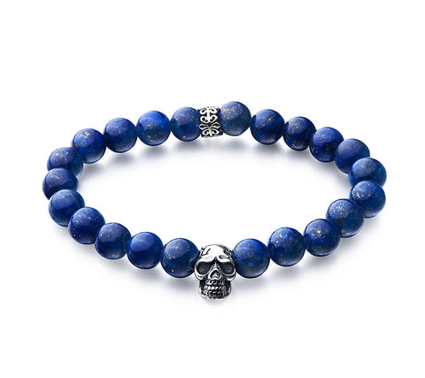 Sterling Silver Bracelet with Black Agate