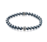 Sterling Silver Bracelet with Black Agate - Wing Wo Hing Jewelry Group - Pearl Jewelry Manufacturer - 3