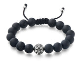 Sterling Silver Bracelet with Black Agate - Wing Wo Hing Jewelry Group - Pearl Jewelry Manufacturer - 1