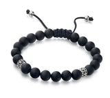 Sterling Silver Bracelet with Black Agate - Wing Wo Hing Jewelry Group - Pearl Jewelry Manufacturer - 1