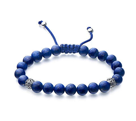 Sterling Silver Bracelet with Black Agate