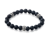 Sterling Silver Bracelet with Black Agate - Wing Wo Hing Jewelry Group - Pearl Jewelry Manufacturer - 1
