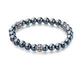 Sterling Silver Bracelet with Black Agate - Wing Wo Hing Jewelry Group - Pearl Jewelry Manufacturer - 3