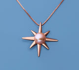 Gold Plated Silver Pendant with 6-6.5mm Button Shape Freshwater Pearl - Wing Wo Hing Jewelry Group - Pearl Jewelry Manufacturer - 3