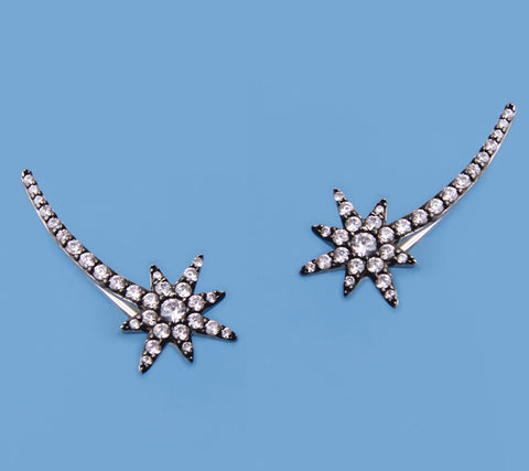 Sterling Silver Earrings with Cubic Zirconia